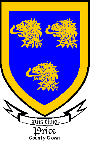 PRICE family crest PRICE family crest